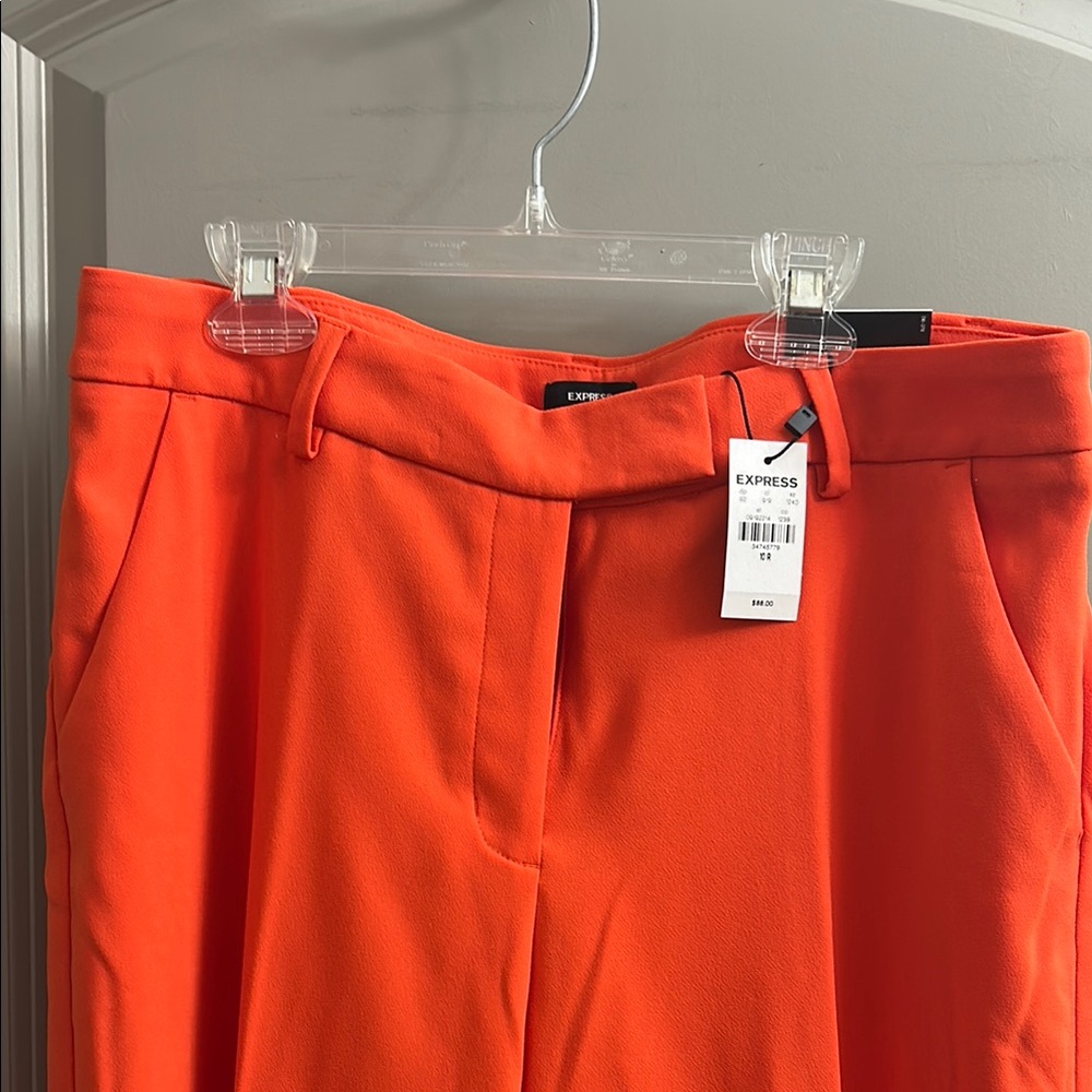 Express Orange Wide Leg Pants with Vibrant Style - Picture 3 of 5